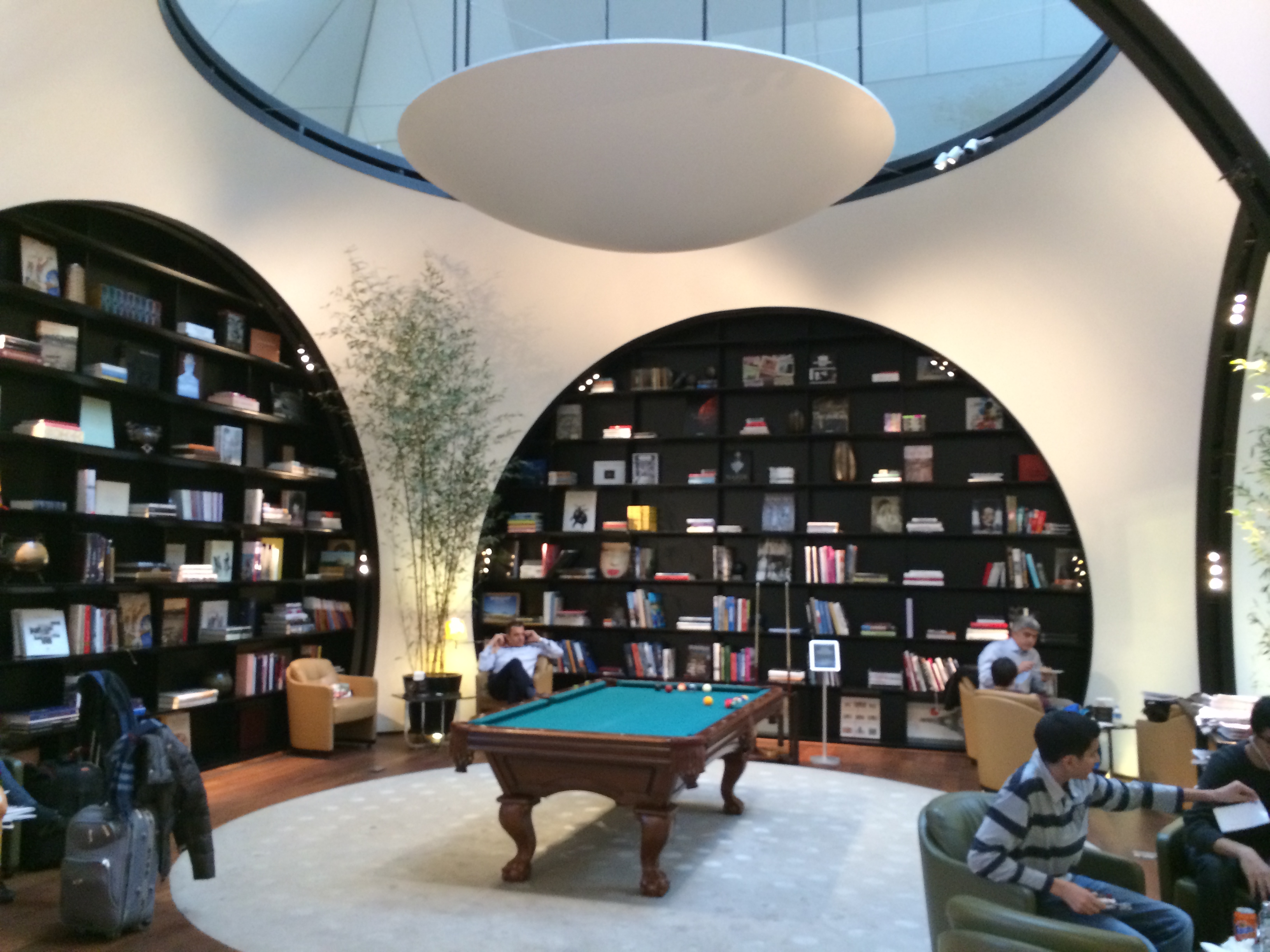 Pool table and library