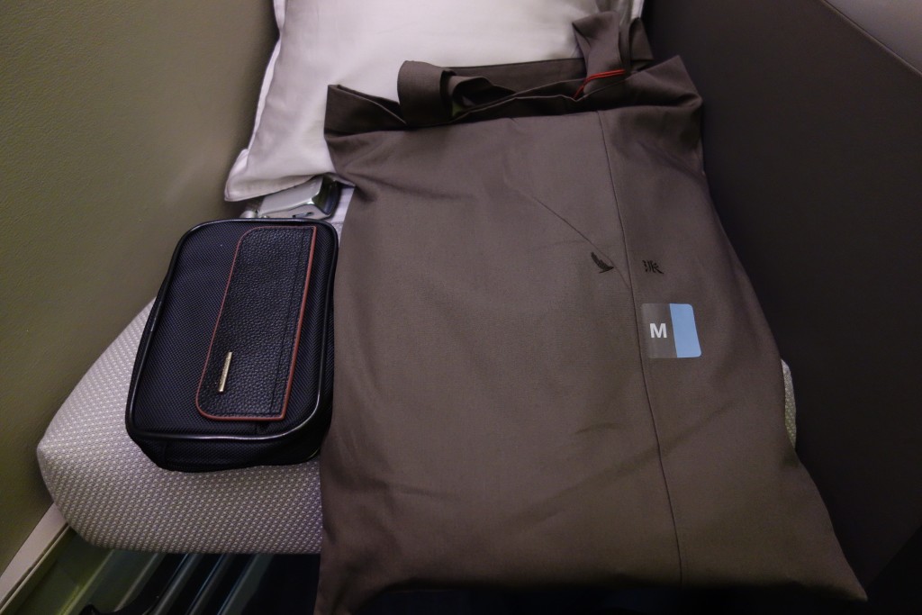 Former first class Zegna male amenity kit and PYE pajamas