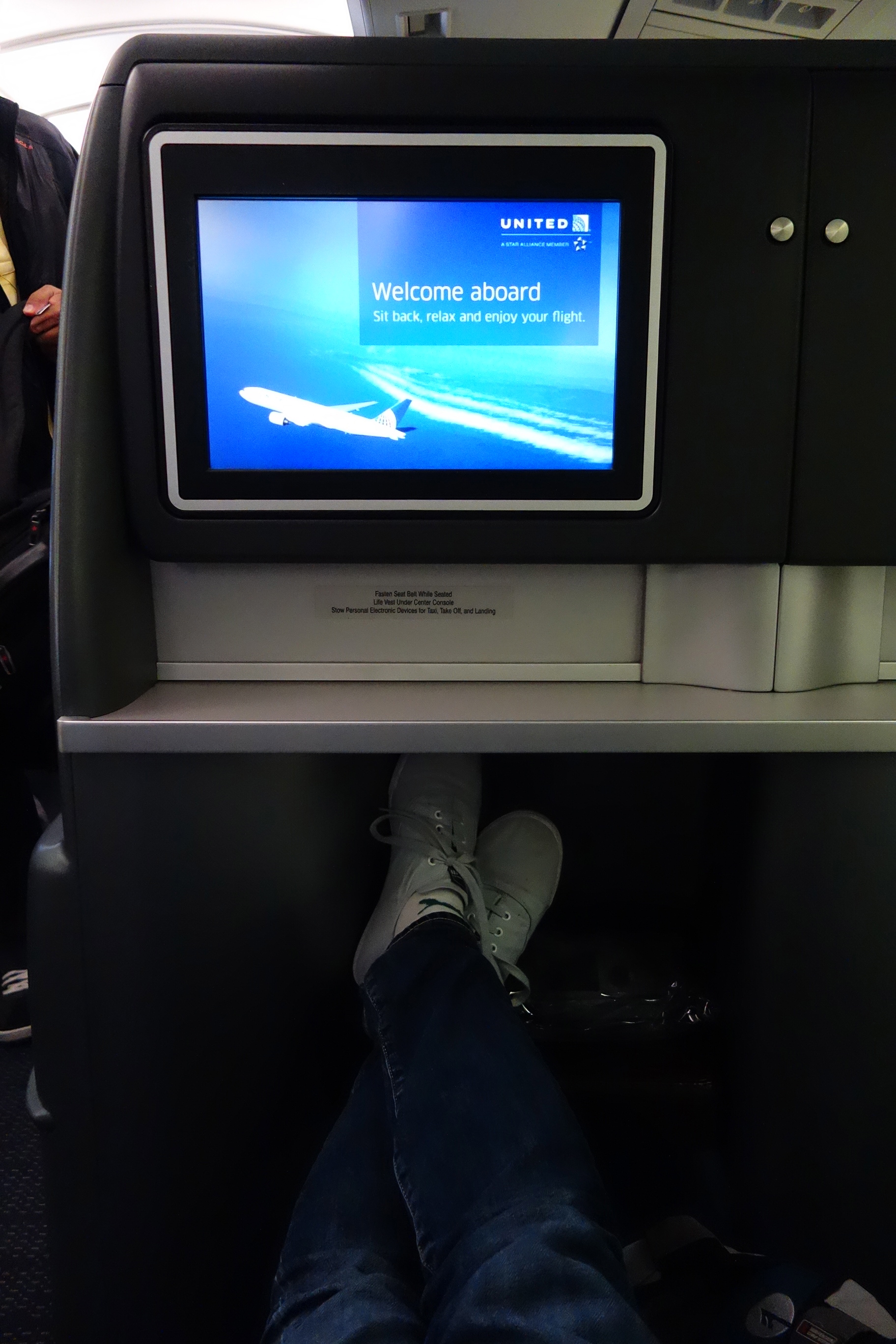 Ample leg room and large entertainment screen