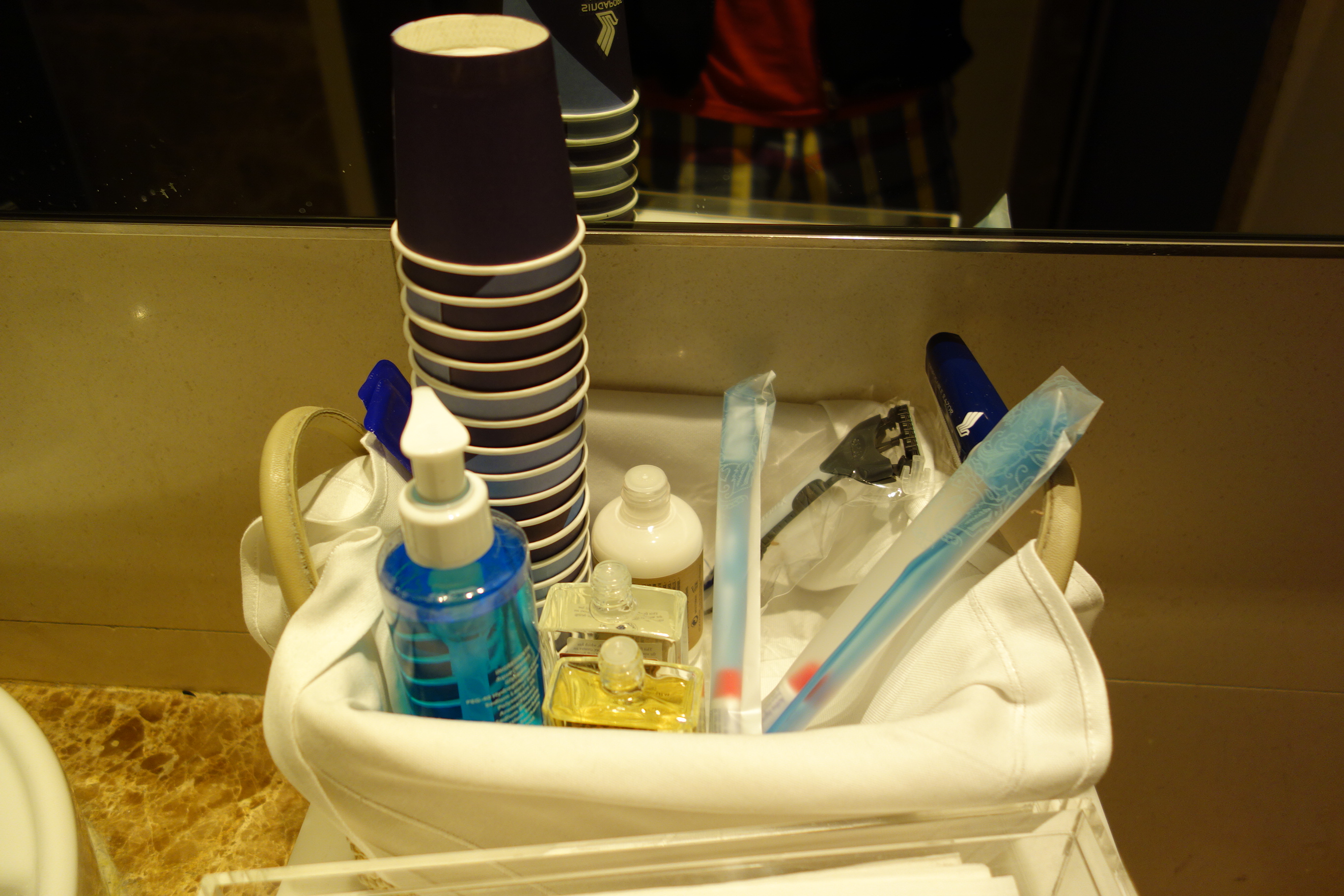 Toiletries in the shower rooms