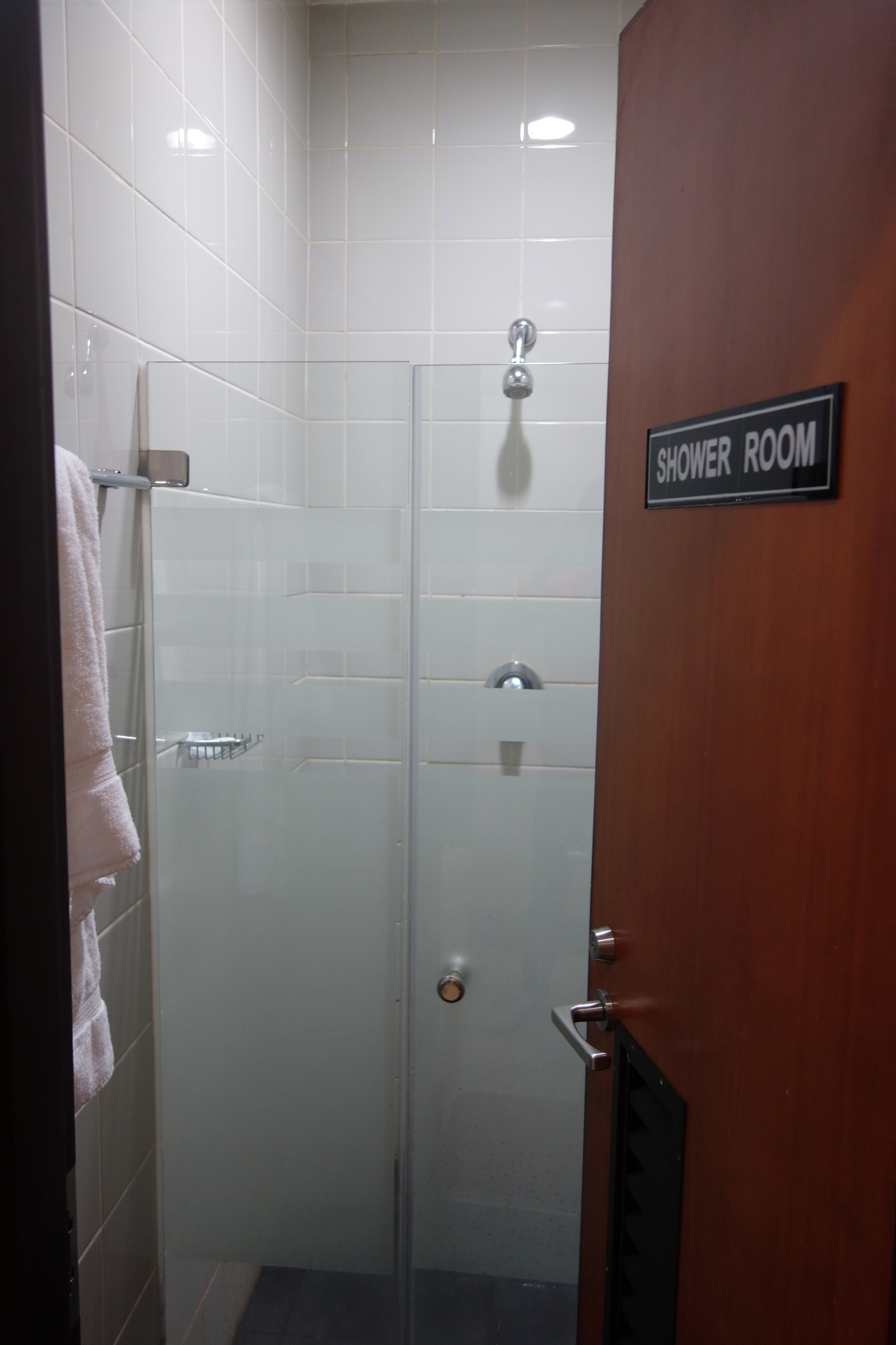 Shower room: can you guess which lounge it's from?