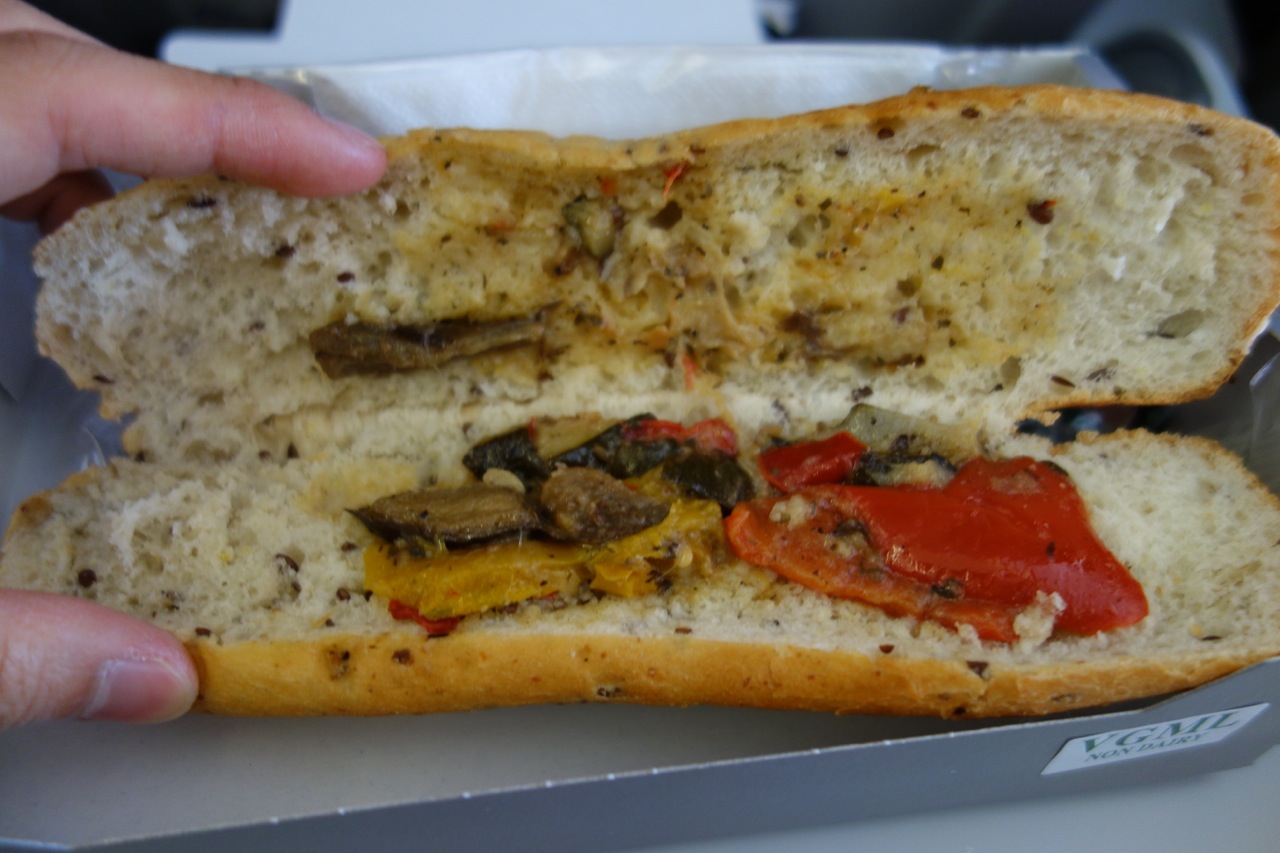 Contents of the vegetarian sandwich