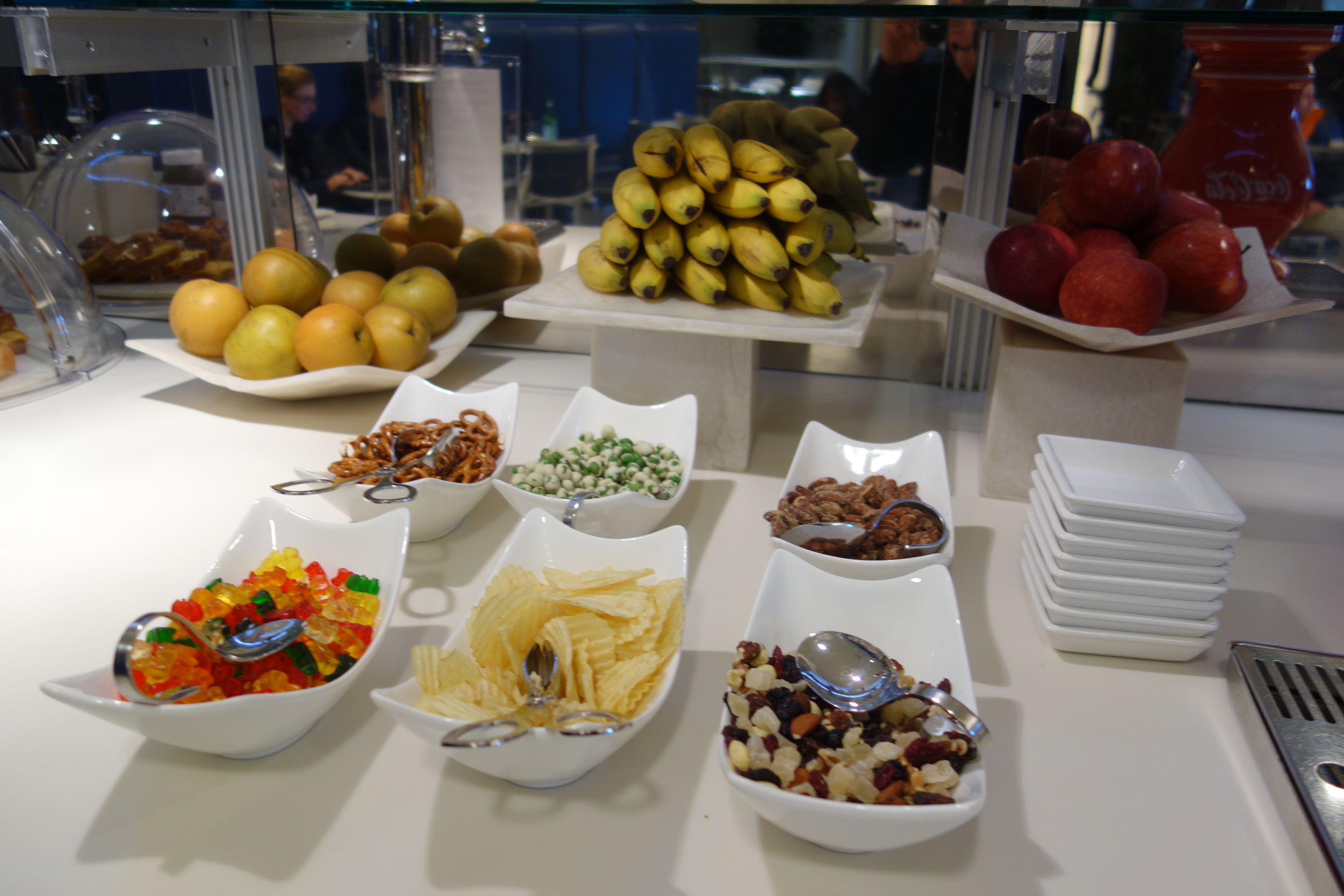 Snacks in the Business lounge