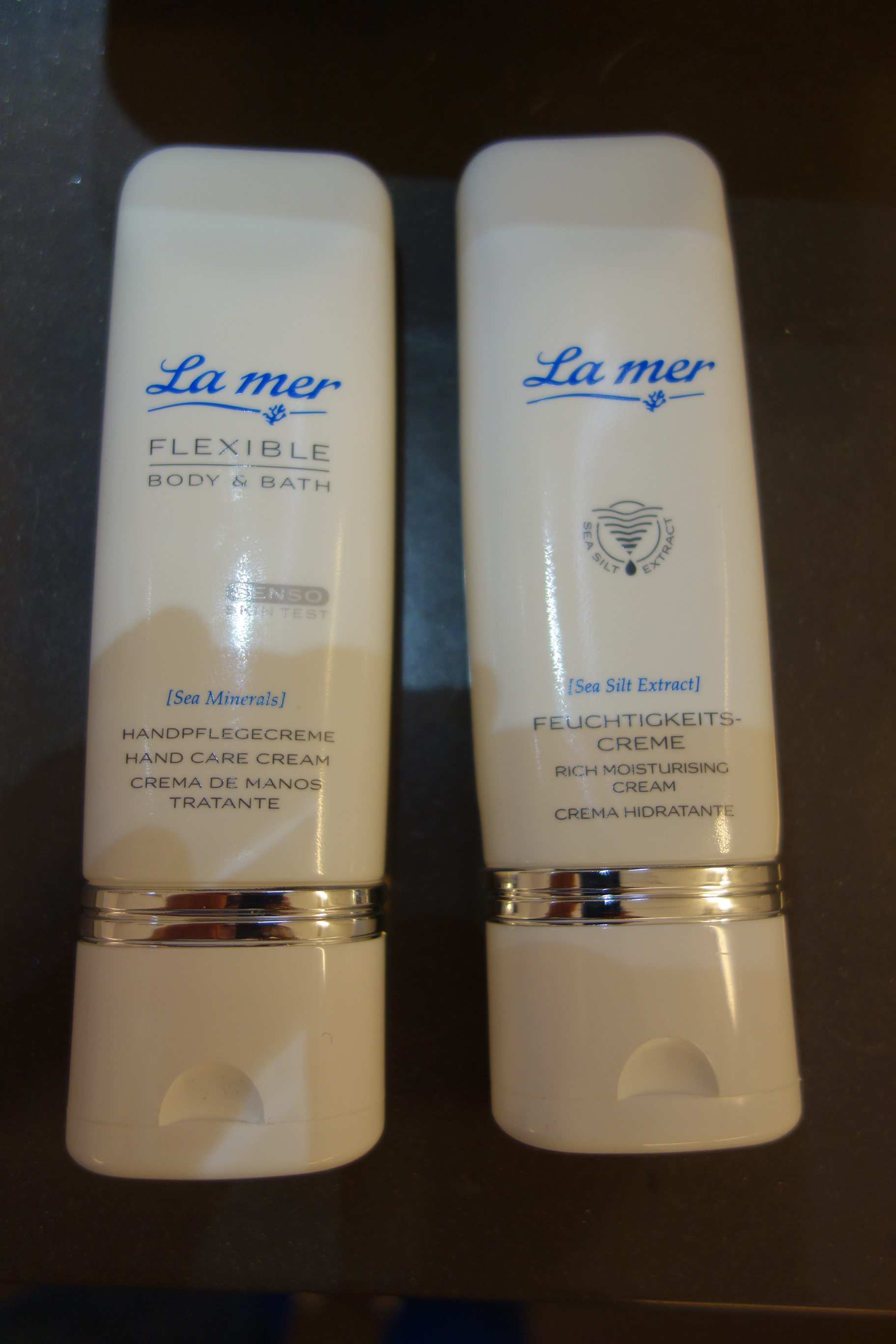 La mer products in the bathroom