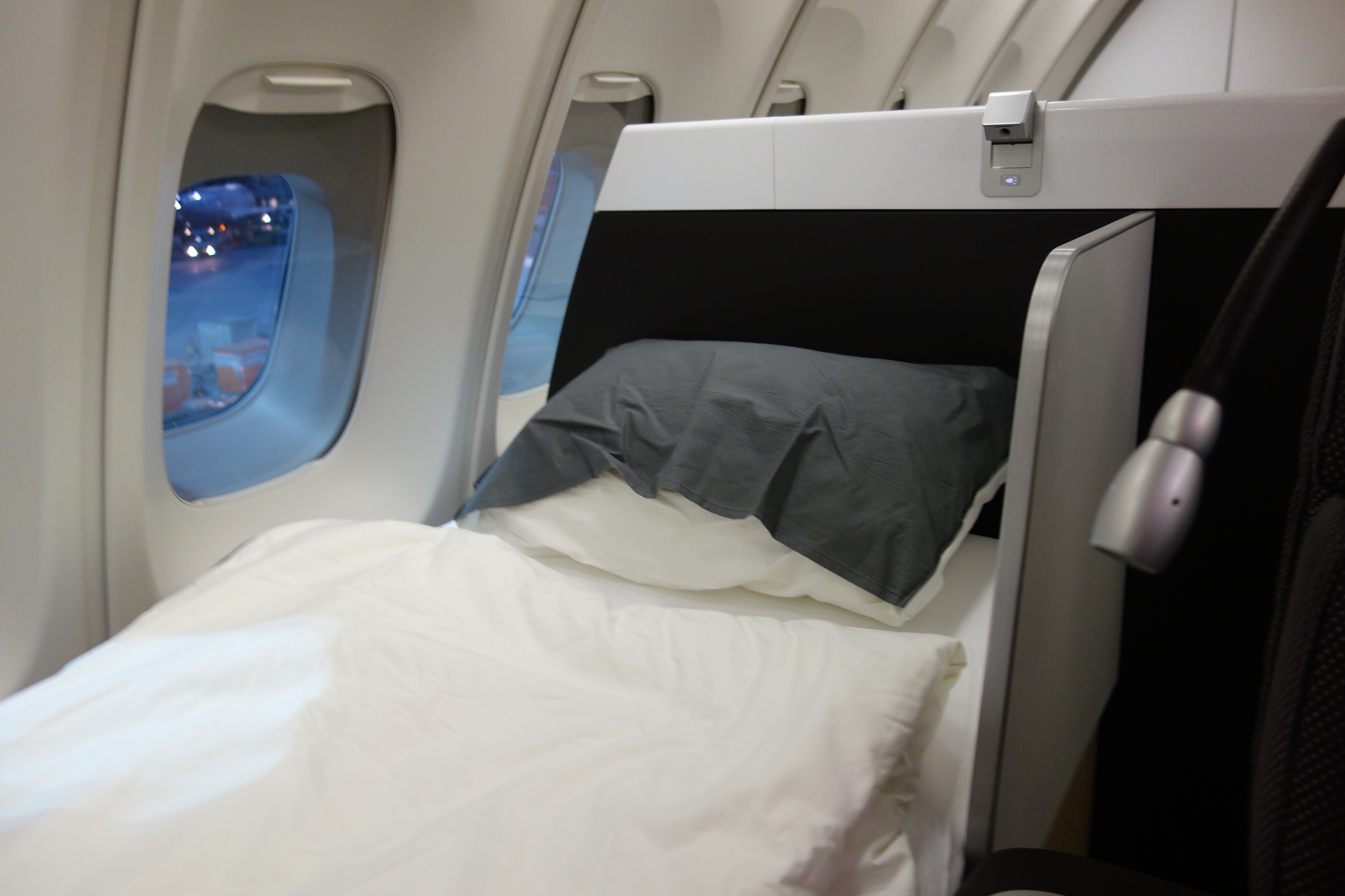 The most comfortable bed I've slept in on an airplane