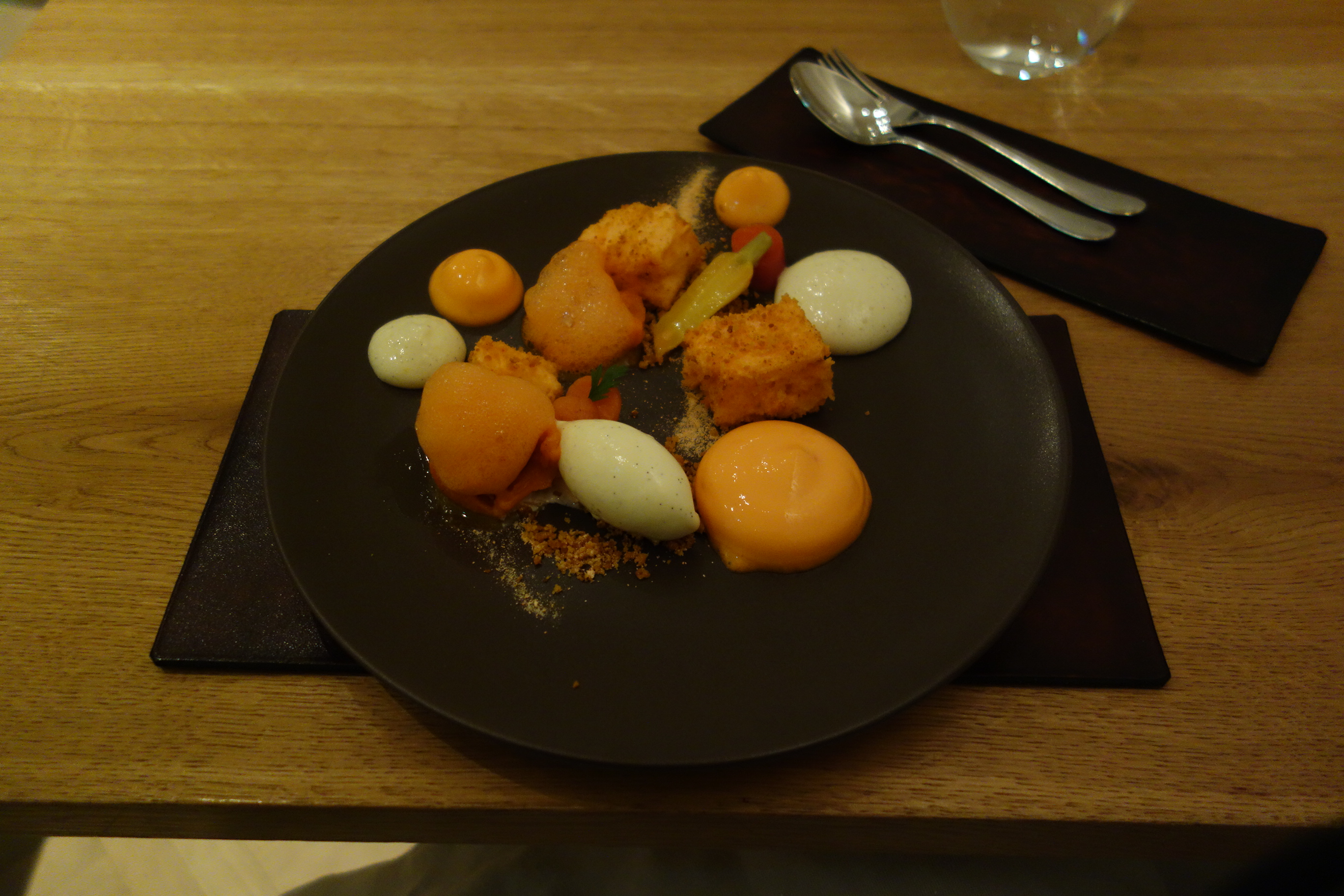 Deconstructed carrot cake