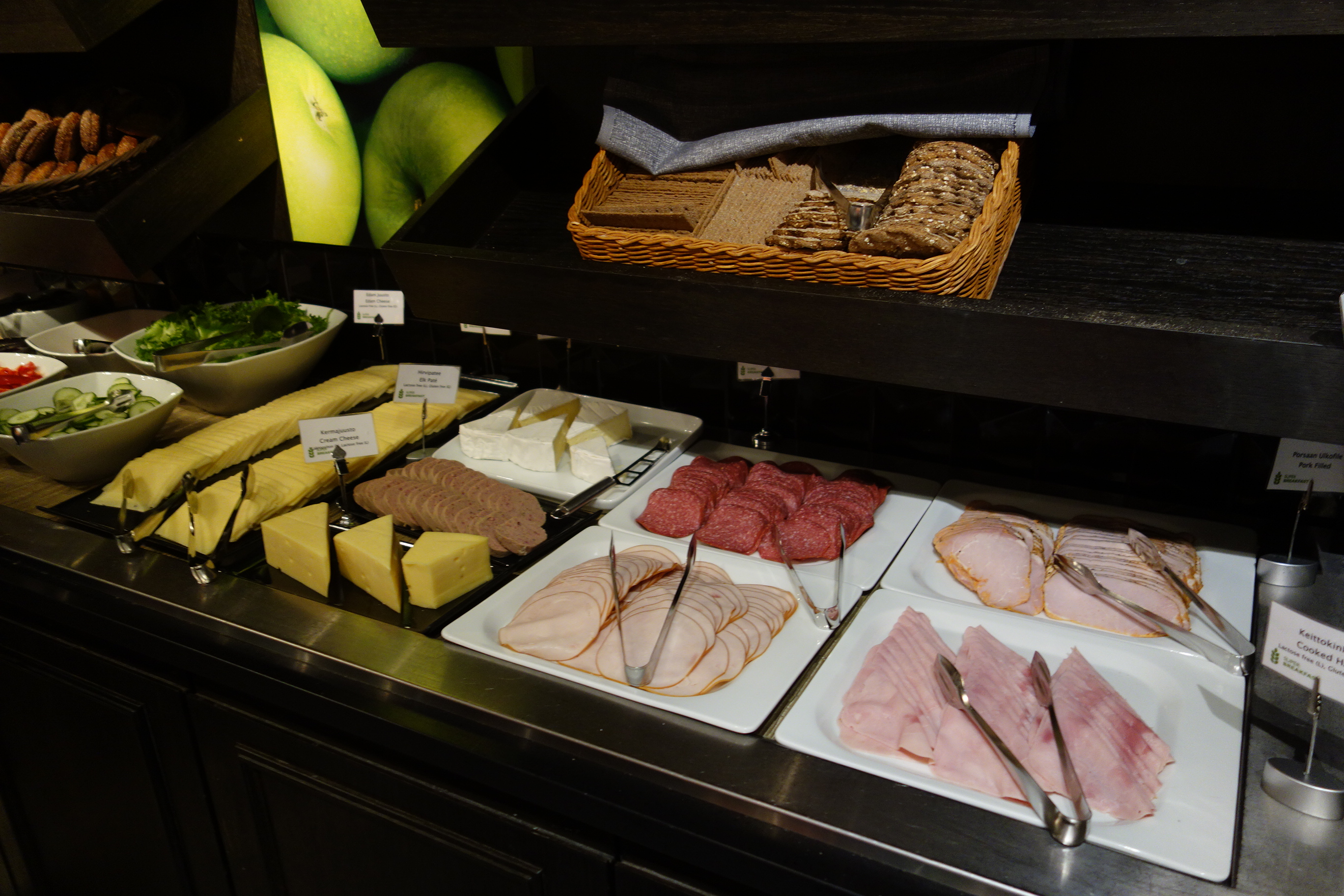 Buffet features items like elk pate and herring