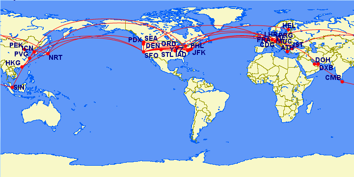 2013 Flight Map