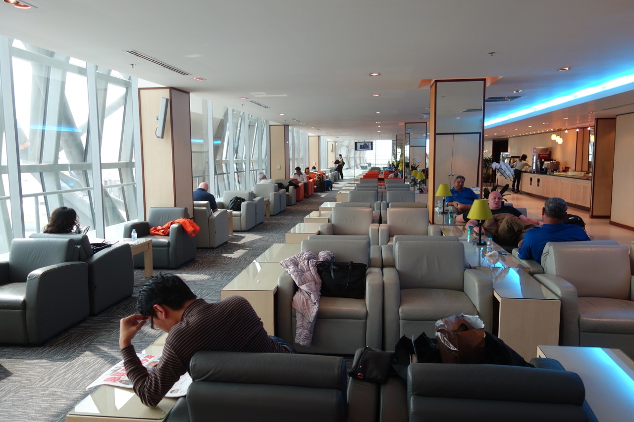 Lounge is one long, open room