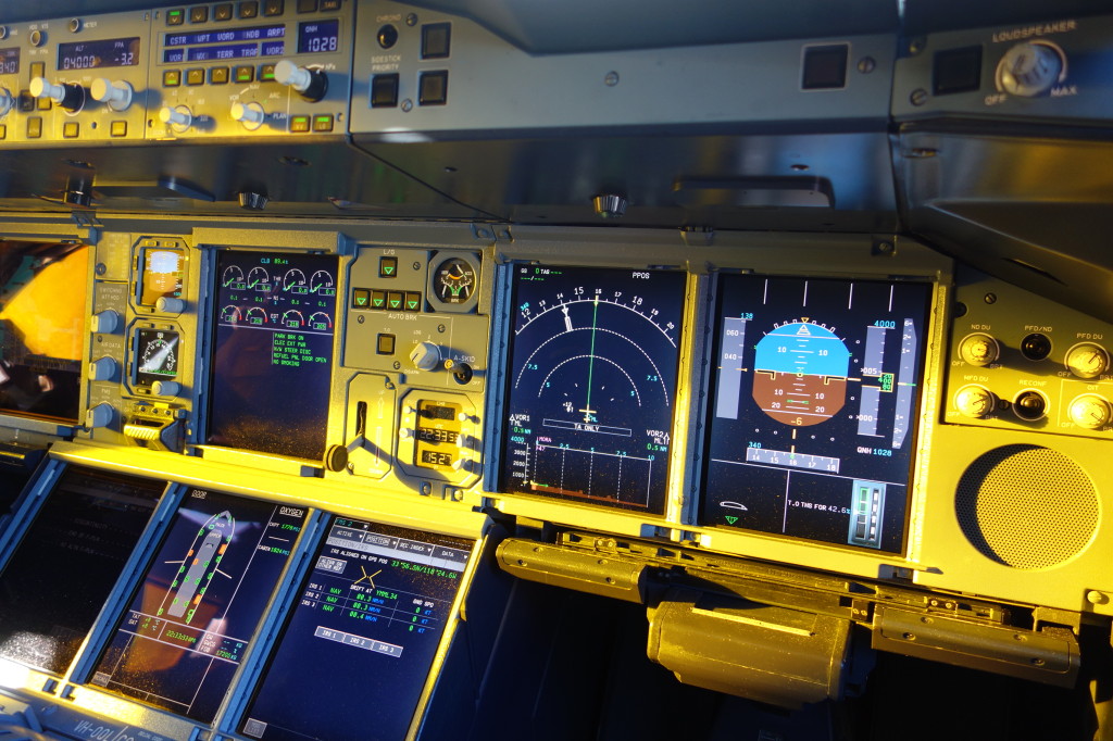 Cockpit on the A380