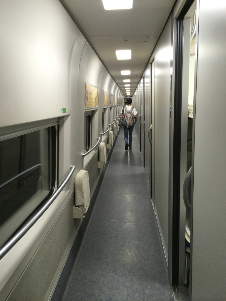 Train compartment hallway