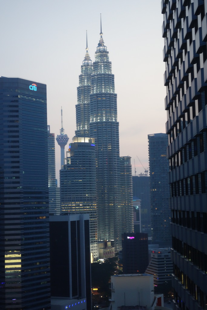 View of the Petronas towers from the hotel