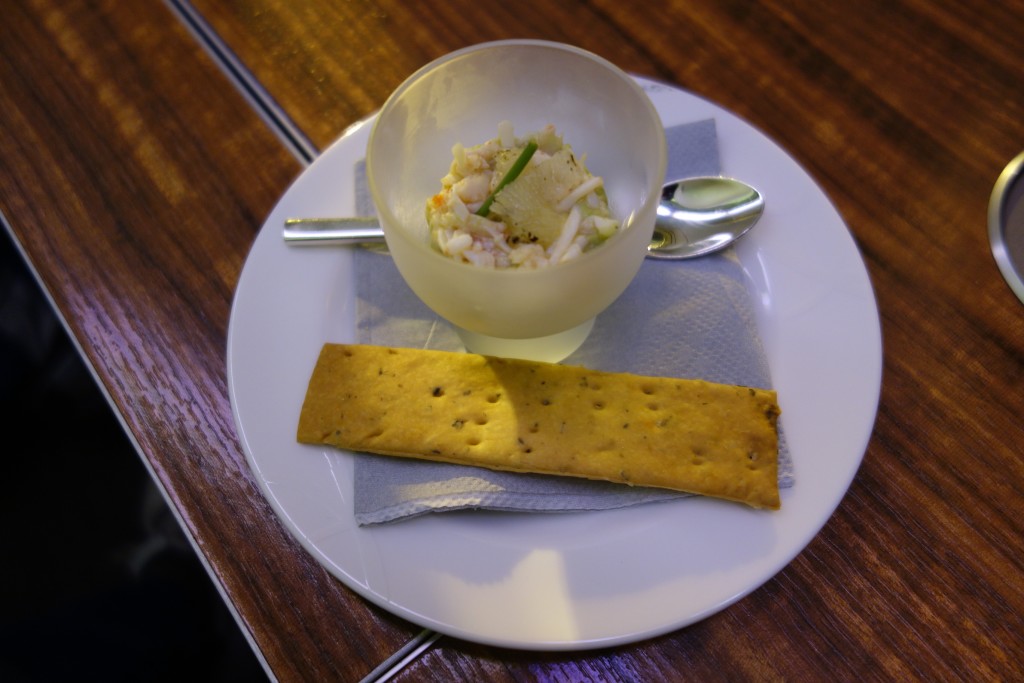 Normal crab appetizer with avocado and citrus