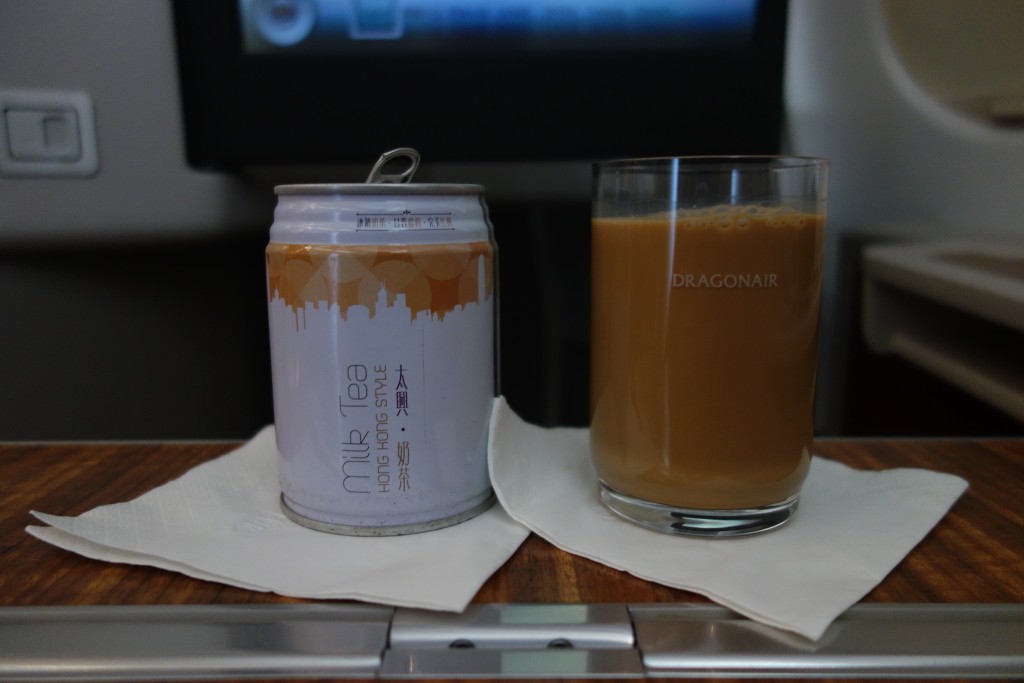 Chilled Hong Kong milk tea–my new favorite airplane drink