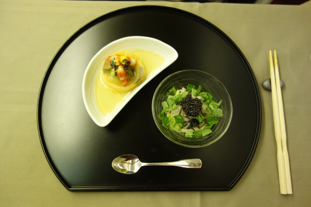 Caviar and seafood custard