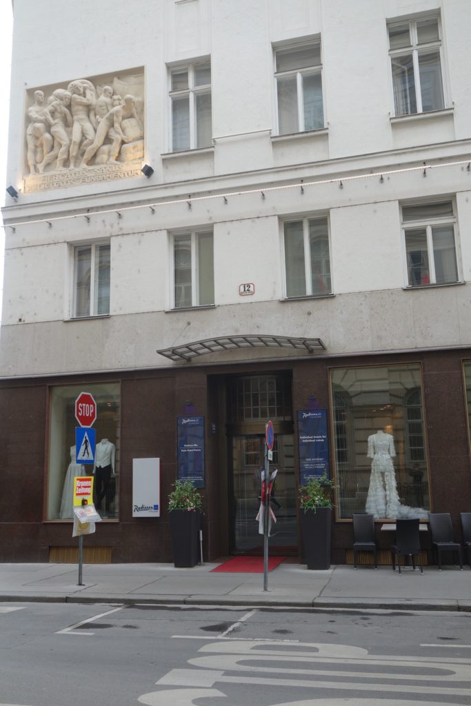 Entrance to the hotel