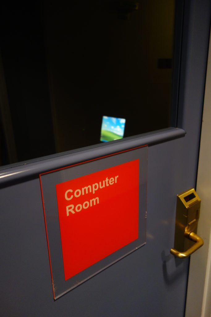 Locked computer room