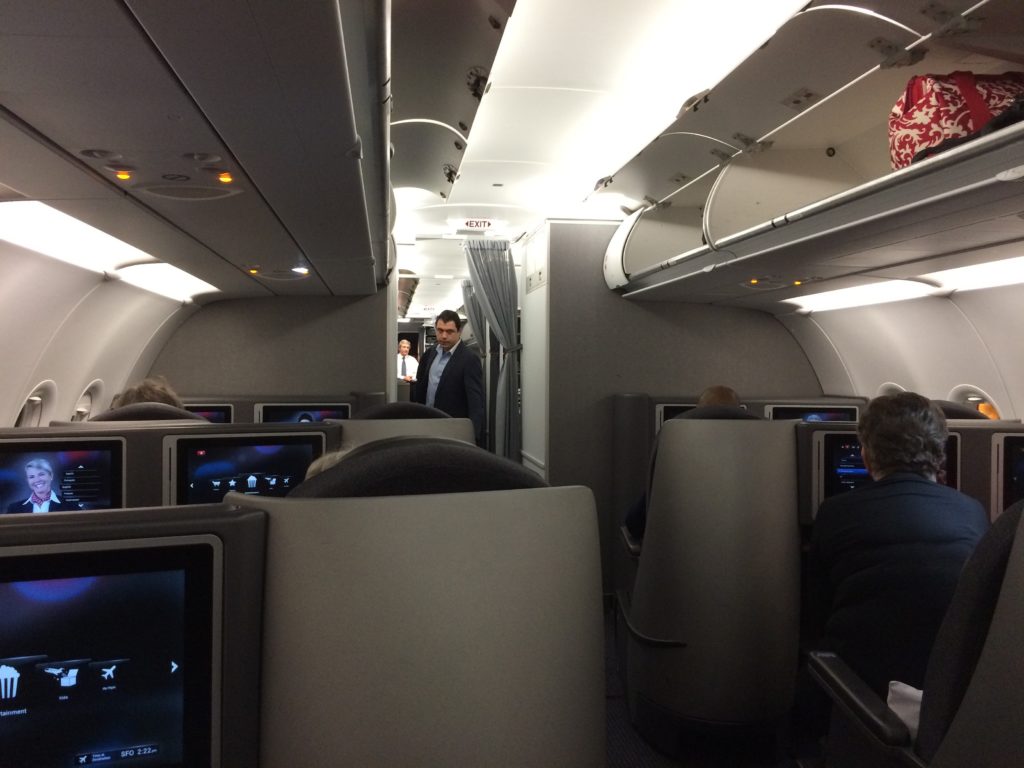 View of business class cabin