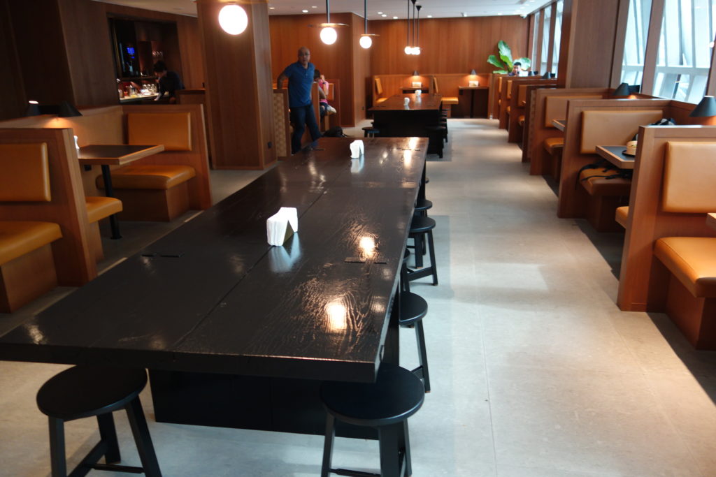 Communal tables and booths