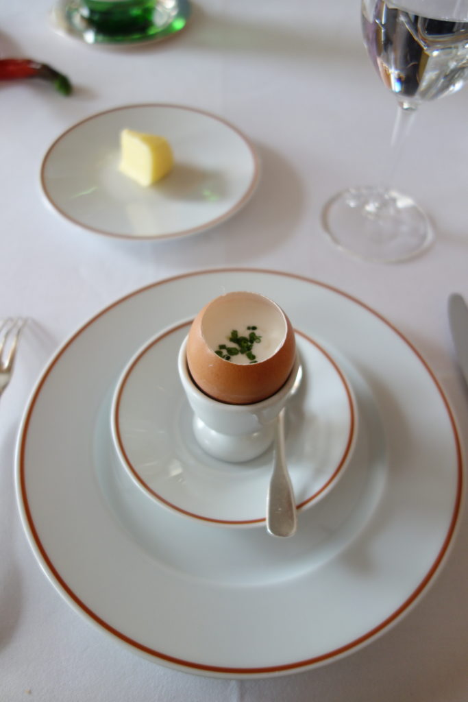 An egg to start (with Bordier butter in the background)