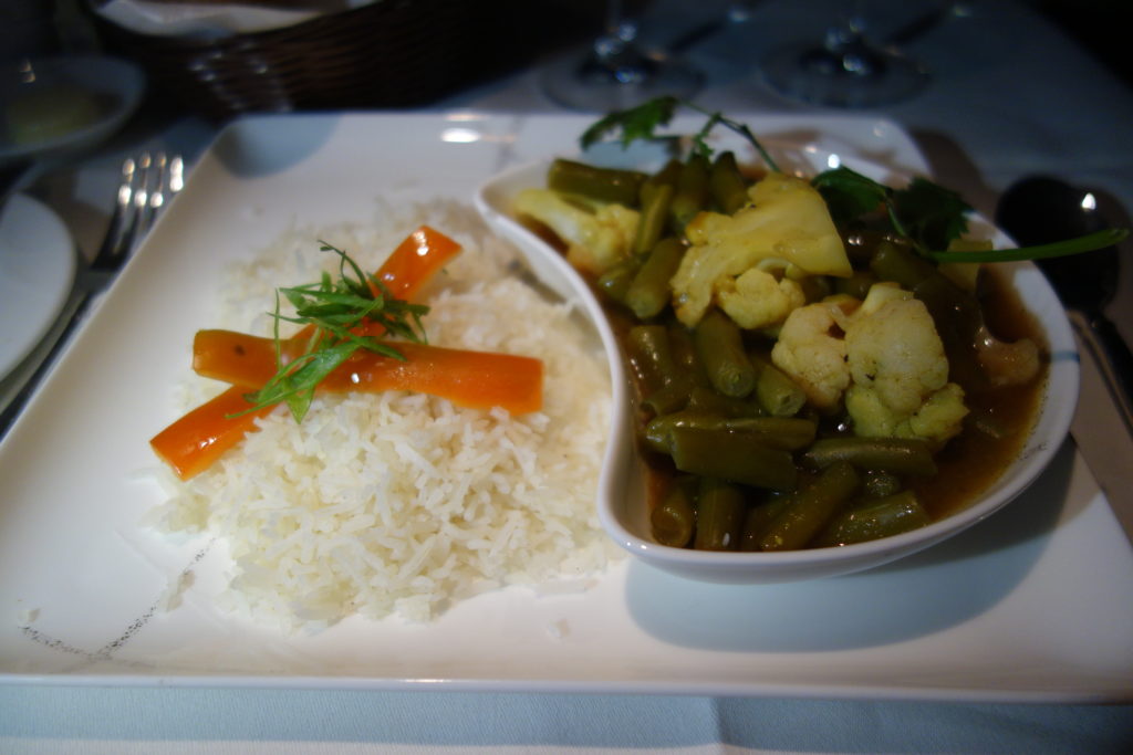 a plate of food on a table