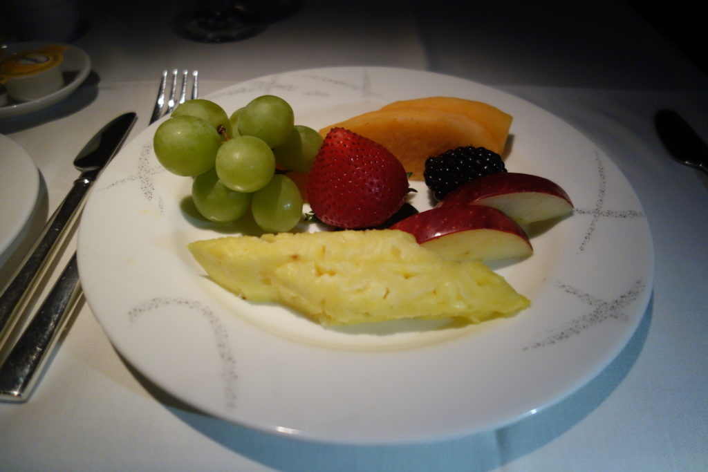 a plate of fruit on a table