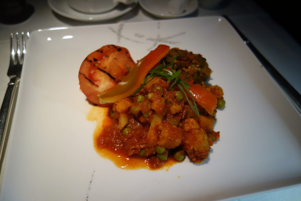 a plate of food on a table