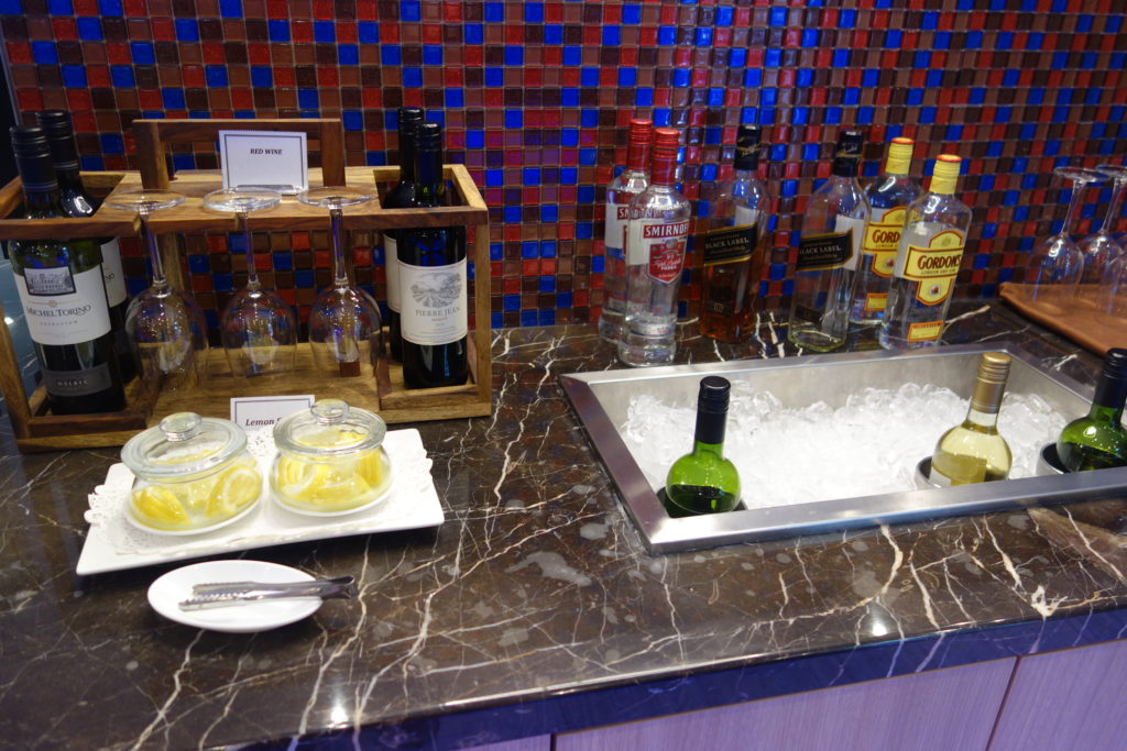 bottles and bottles of alcohol on a counter