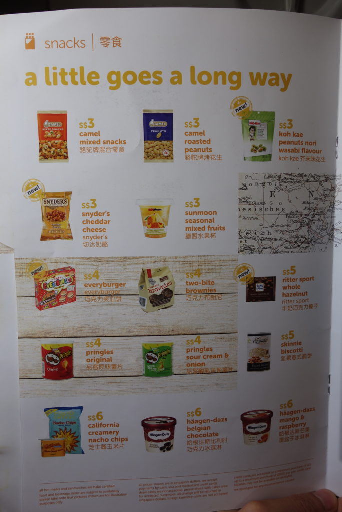 a poster with different types of snacks