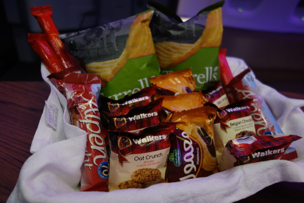 a basket of snacks
