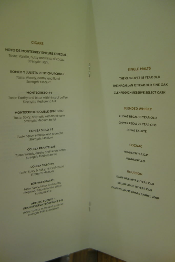 a menu with text and words