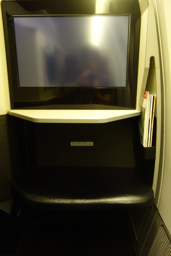 a tv on a chair