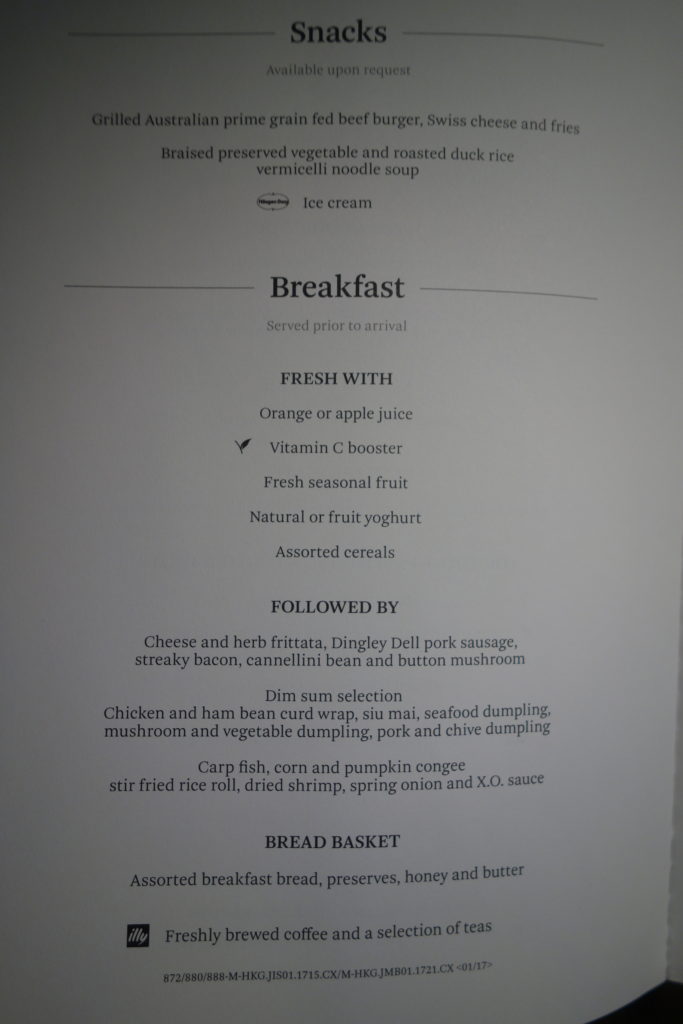 a menu of a restaurant