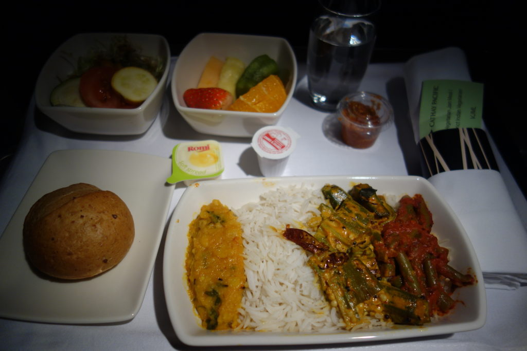 a plate of food on a table