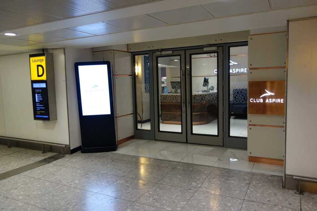 a glass doors in a building