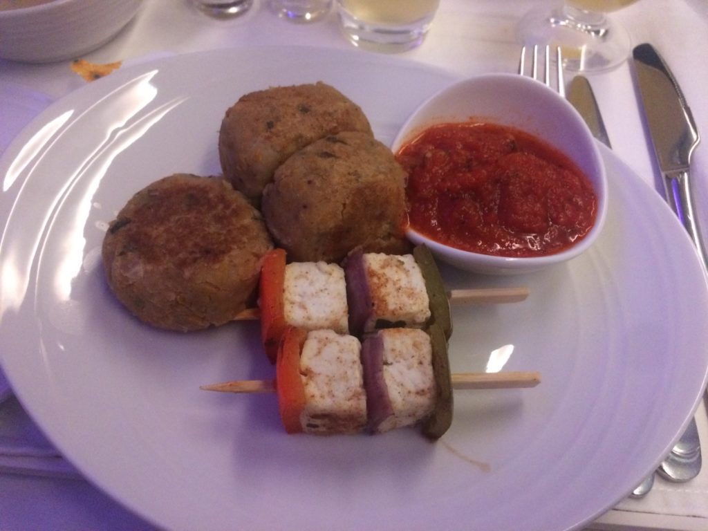 a plate of food with sauce